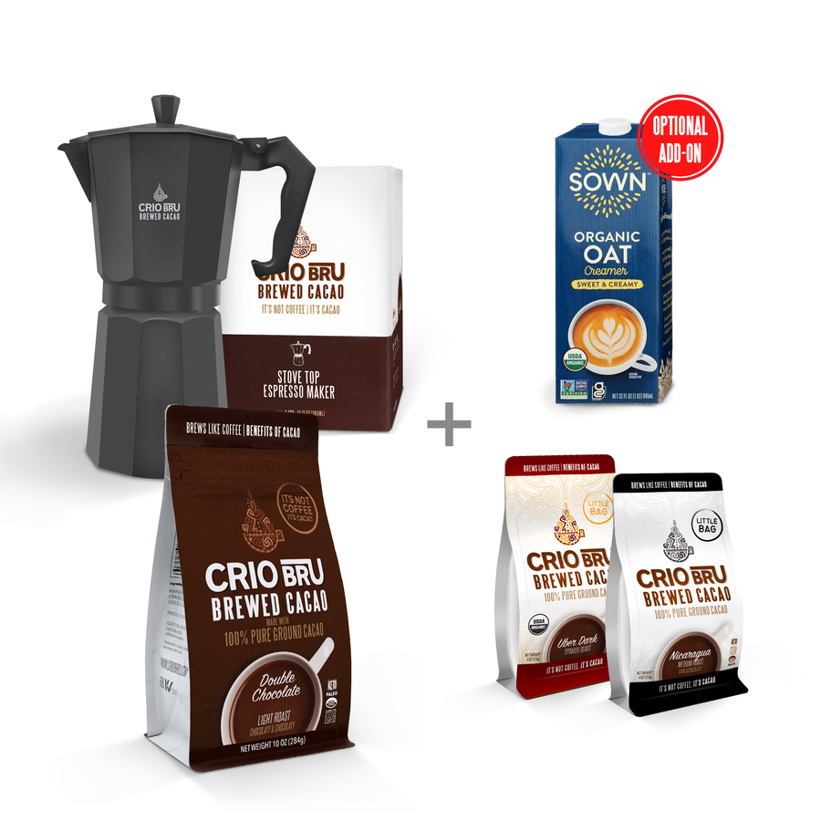 12 Cup Stovetop Espresso Maker Double Chocolate Welcome Starter Set Promotion