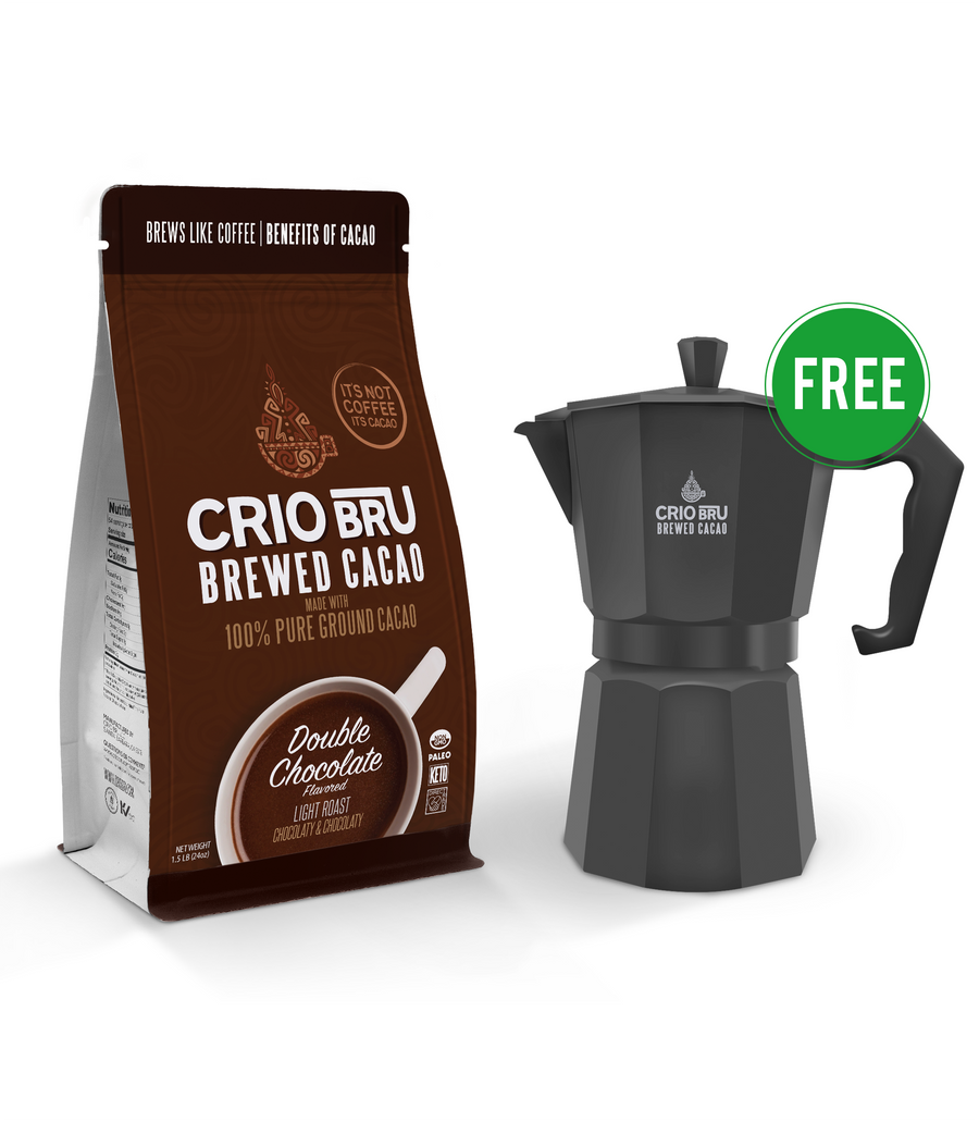 Double Chocolate 24oz Bag + Free Gift: Mini Stovetop Espresso Promotion